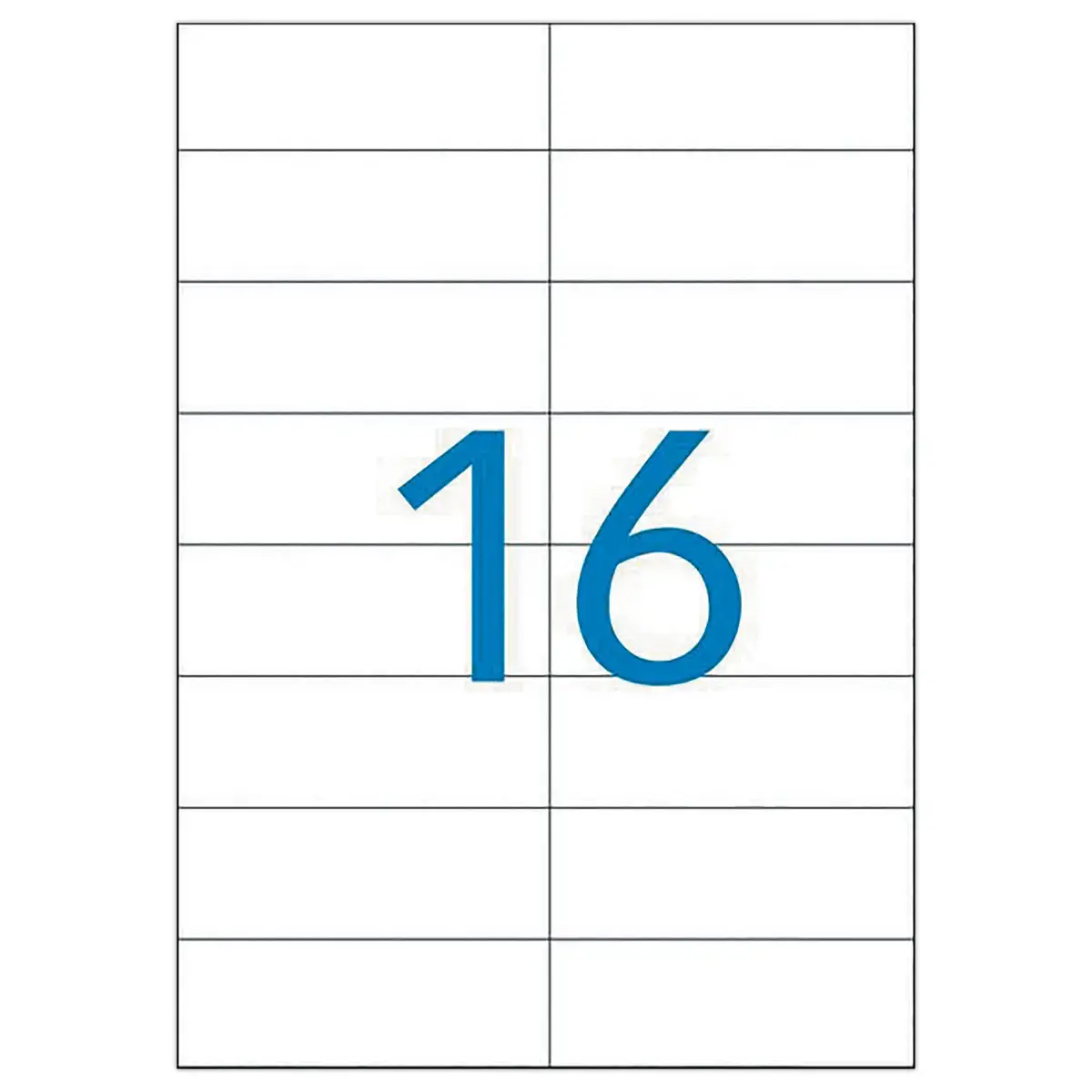 100 Planches d'étiquettes copieurs 105x37 mmsoit 1600 étiq/boîte