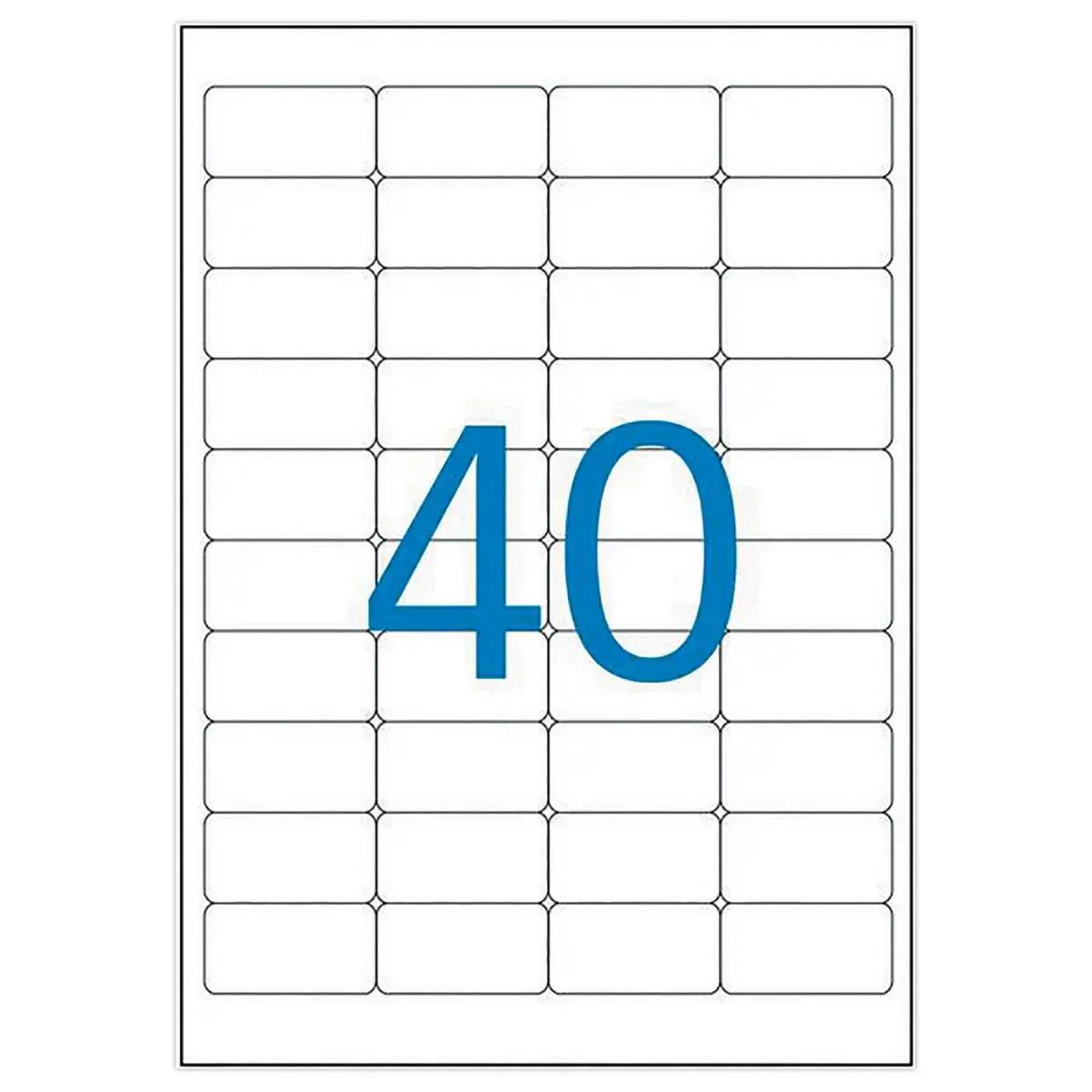 100 Planches de mini &eacute;tiquettes 45,7x 25,4mm soit 4000 &eacute;tiq/bo&icirc;te 