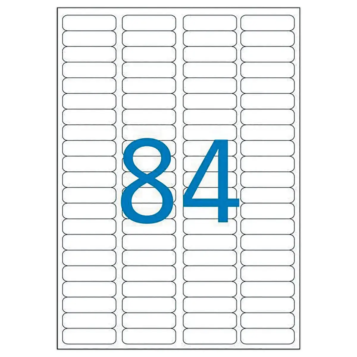 25 Planches d'étiquettes 46x11,1 mm soit 2100 étiq/boîte