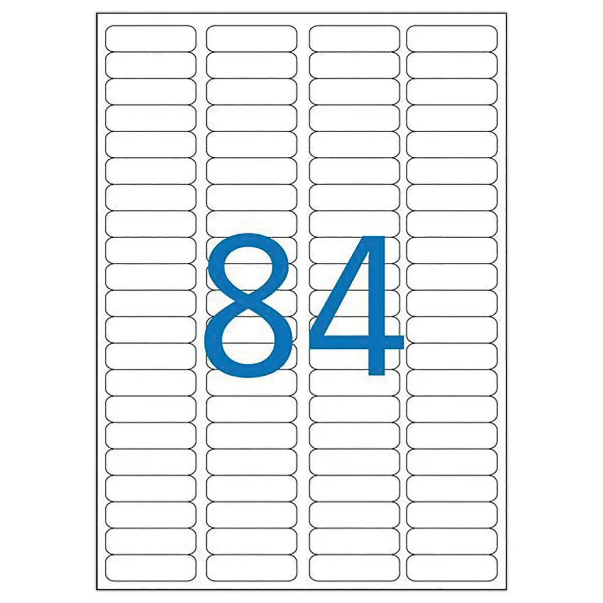 25 Planches d'étiquettes 46x11,1 mm soit 2100 étiq/boîte