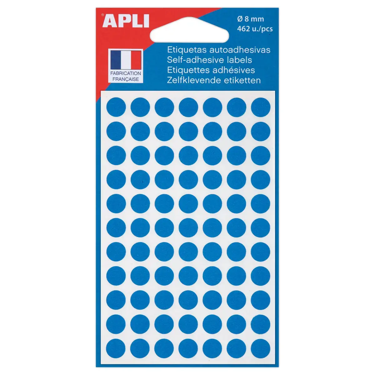 462 pastilles gommettes de signalisation rondes, &Oslash; 8 mm, bleu 