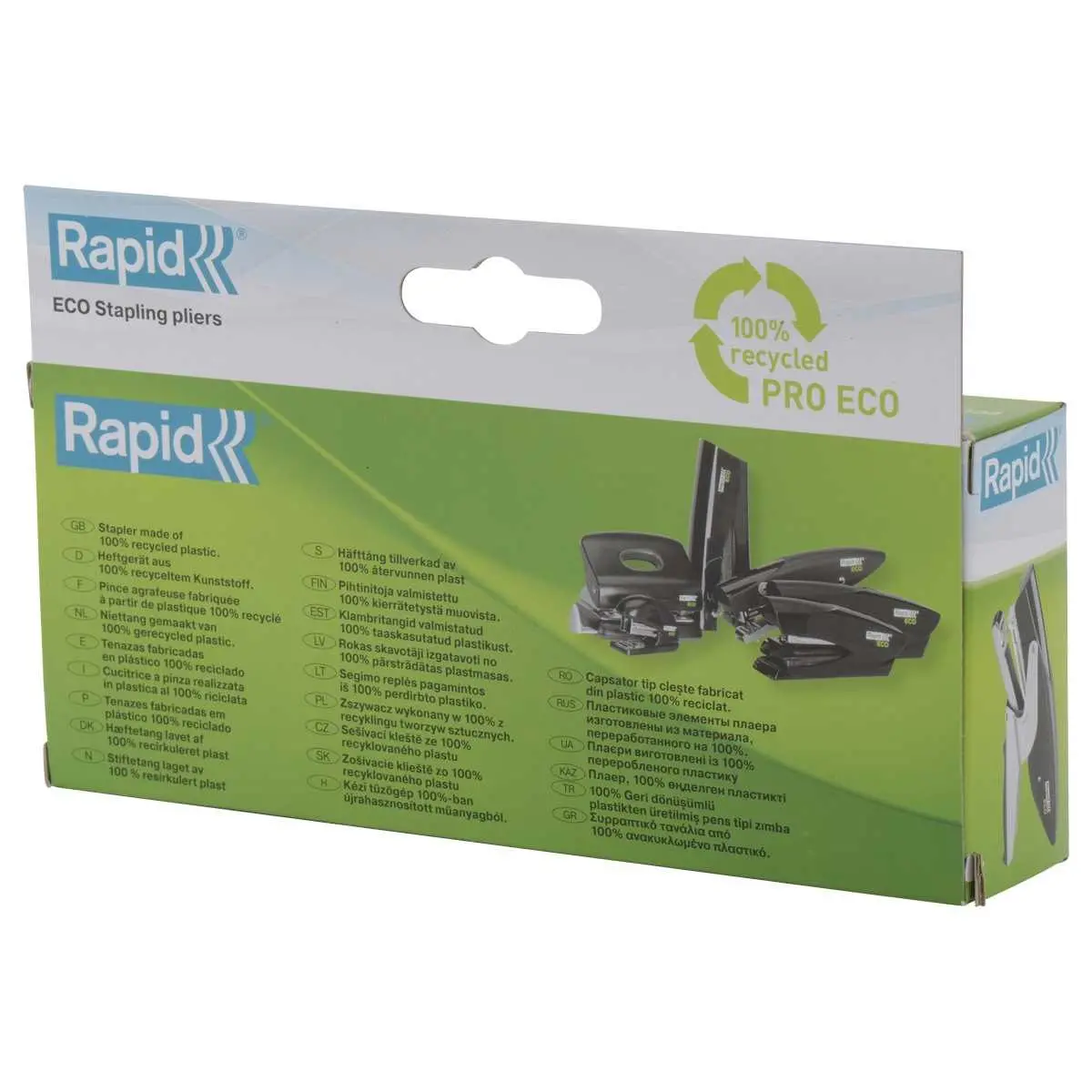 Pince agrafeuse recycl&eacute;e - 24/6-26/6 - Noir - RAPID Eco 
