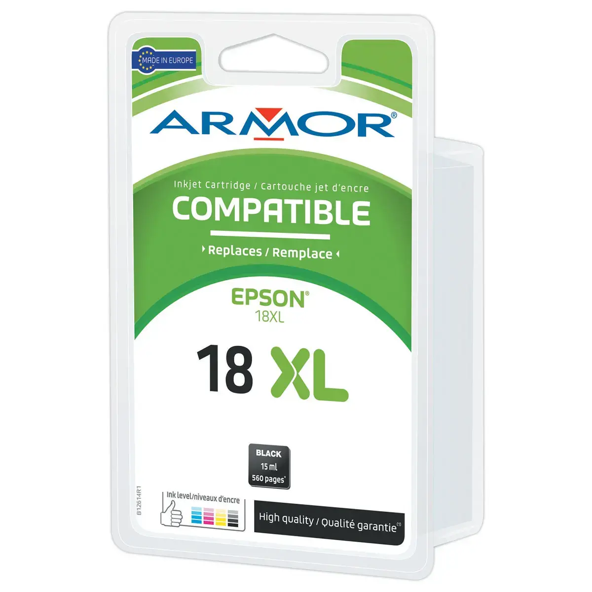 Cartouche ARMOR &eacute;quiv. Epson T18XL noir 