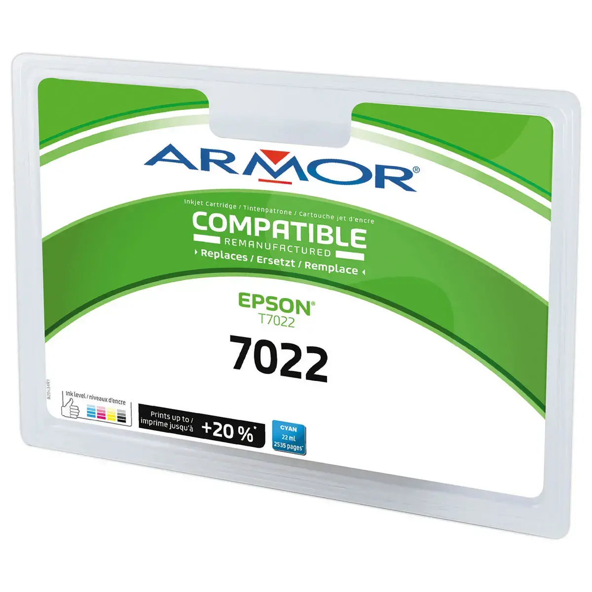 Cartouche éq. EPSON T702 - Cyan - OWA