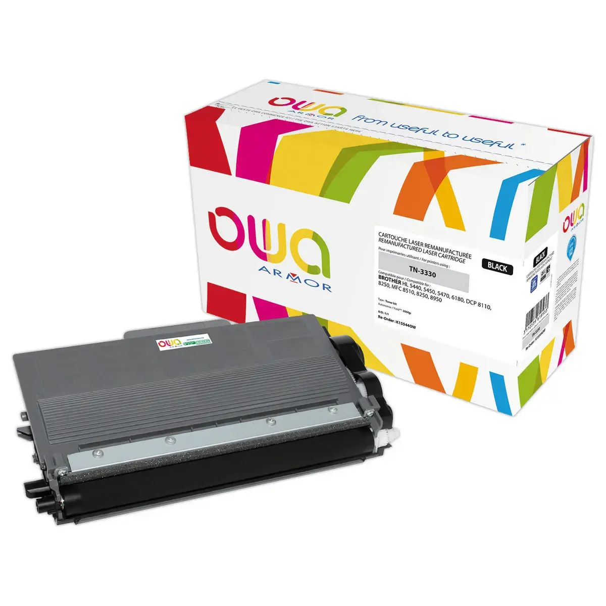 Toner éq. BROTHER TN-3330 - Noir - OWA