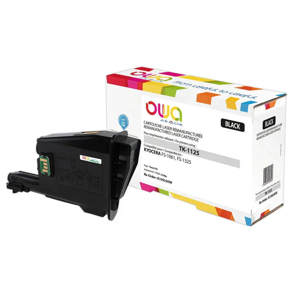 Toner éq. KYOCERA TK-1125 - Noir - OWA