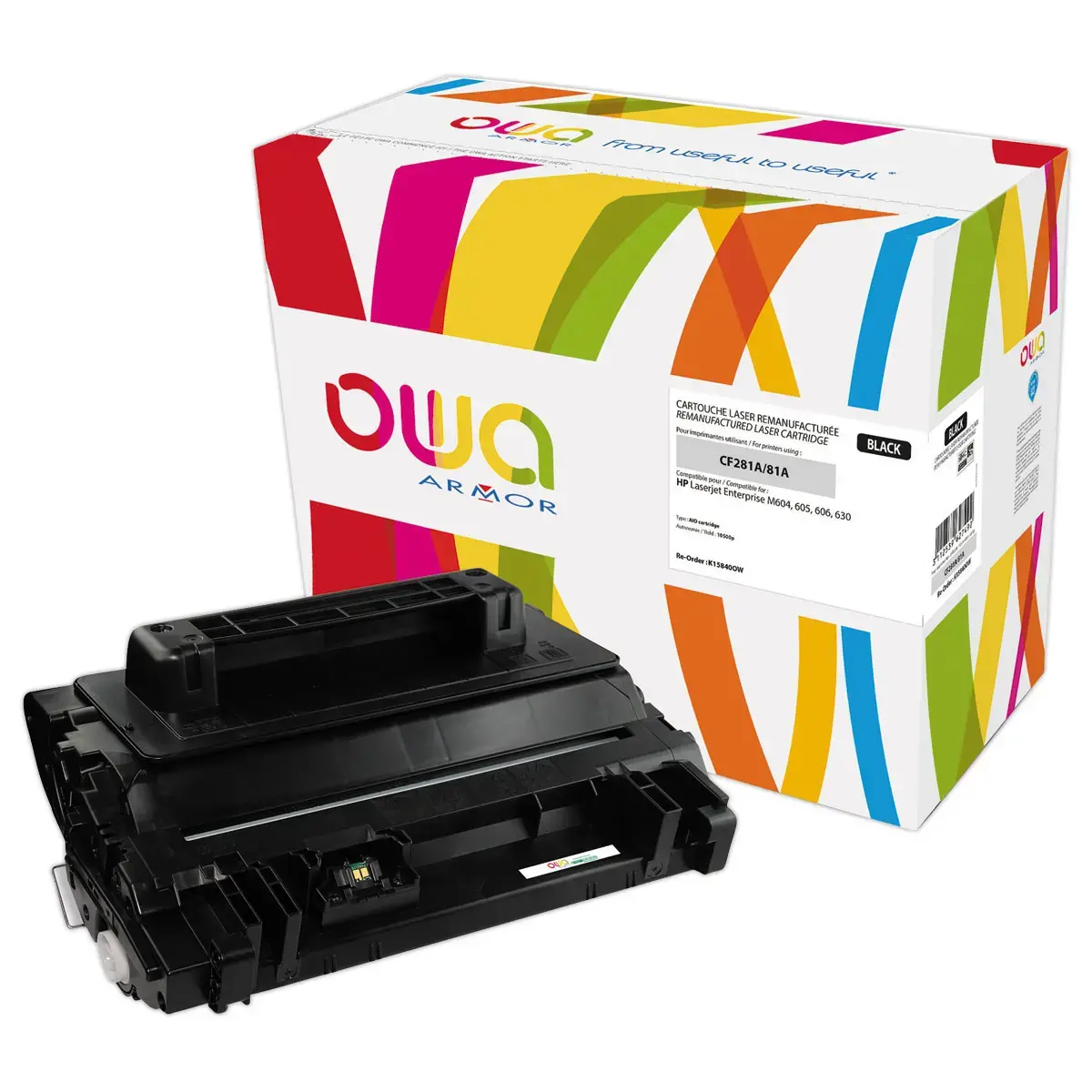Toner éq. HP CF281A - Noir - OWA