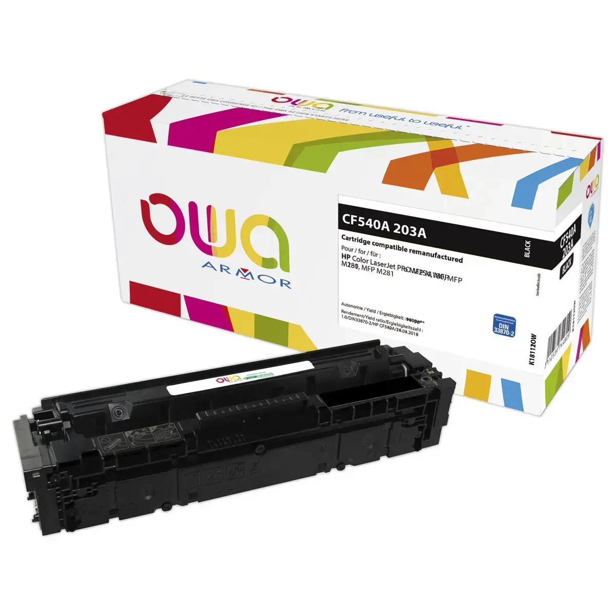 Toner éq. HP CF540A - Noir - OWA