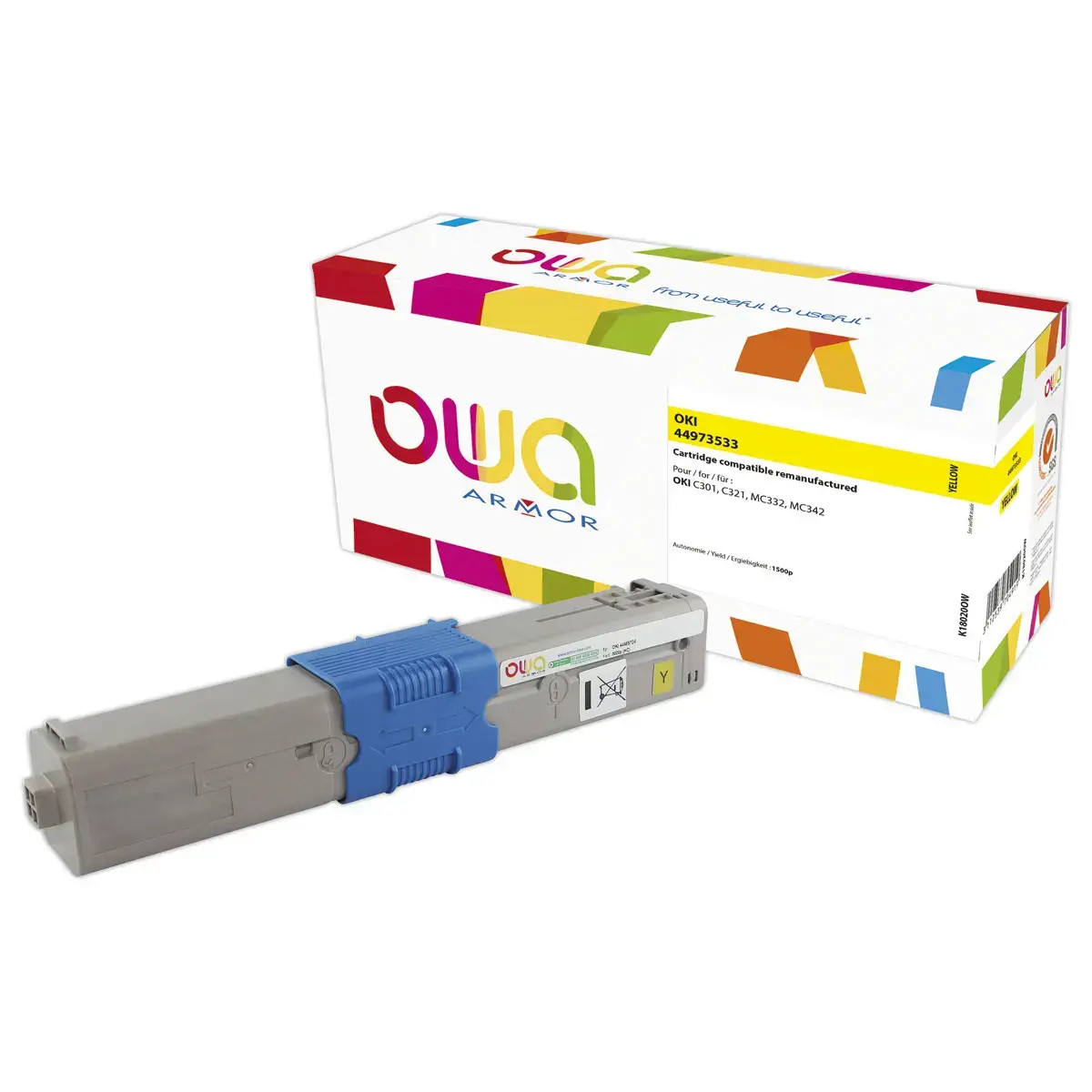 Toner &eacute;q. OKI C301 - Jaune - OWA 