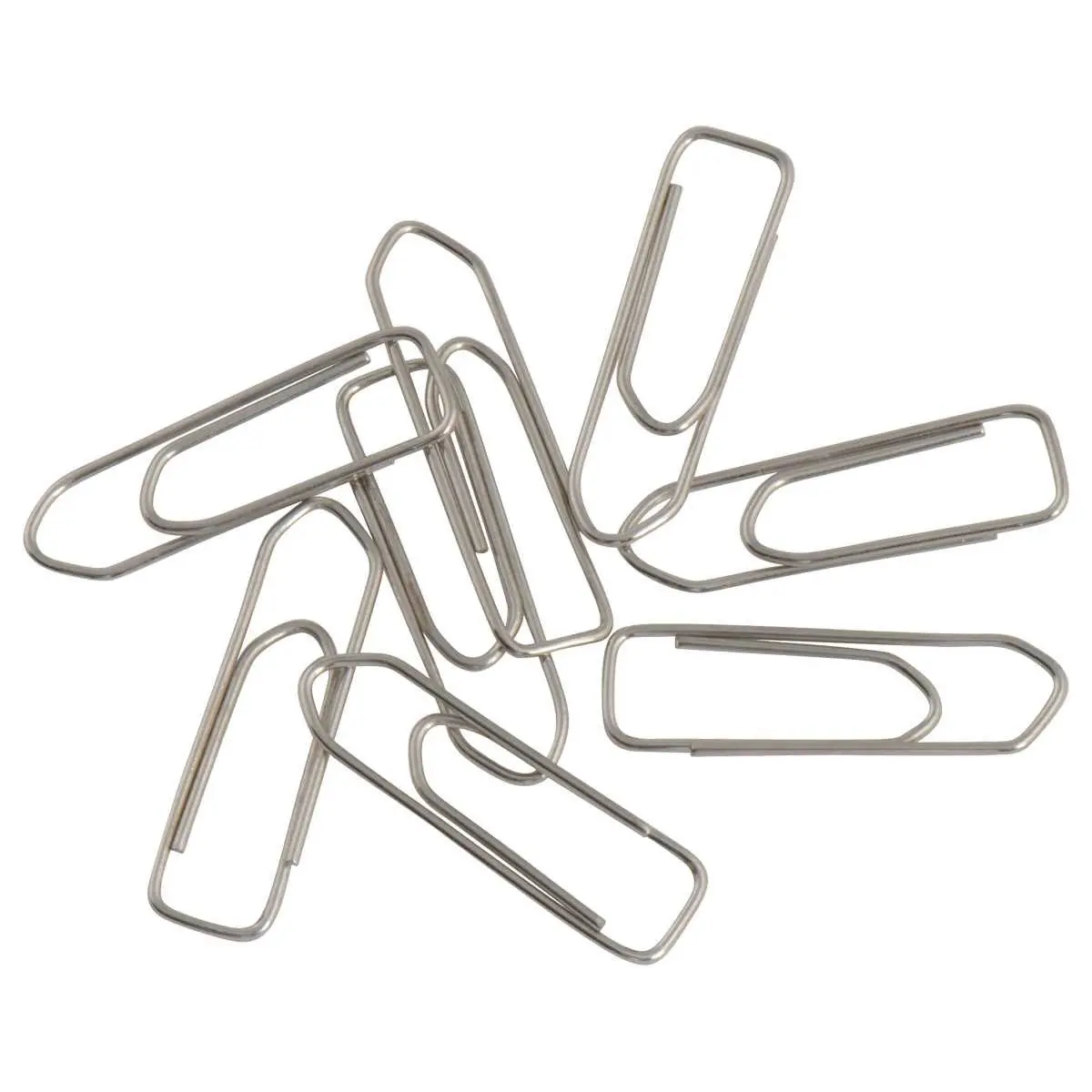 100 Trombones acier nickelé - 25 mm