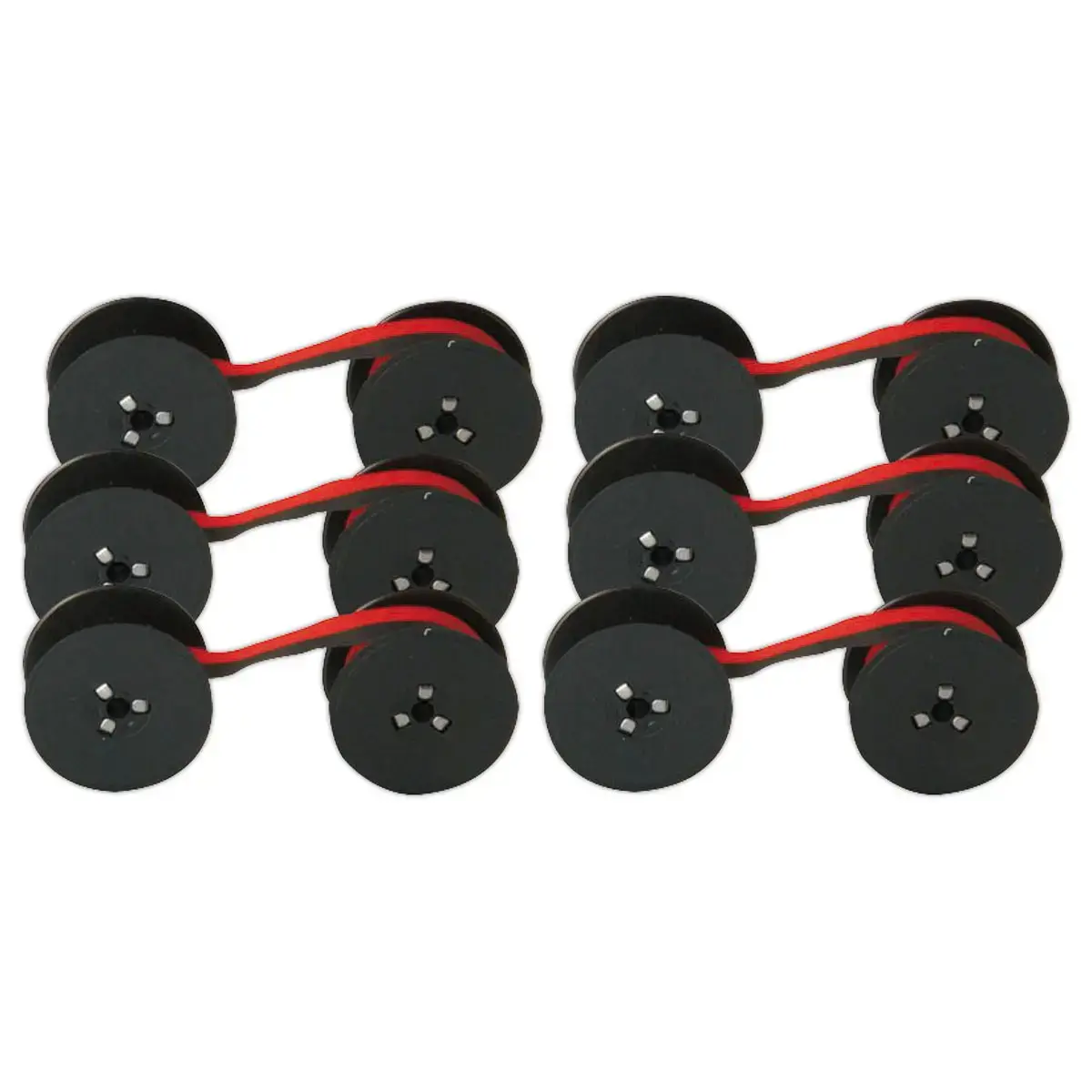 6 Rubans N°41/42/51 - Noir et rouge - Ø35 mm - ARMOR