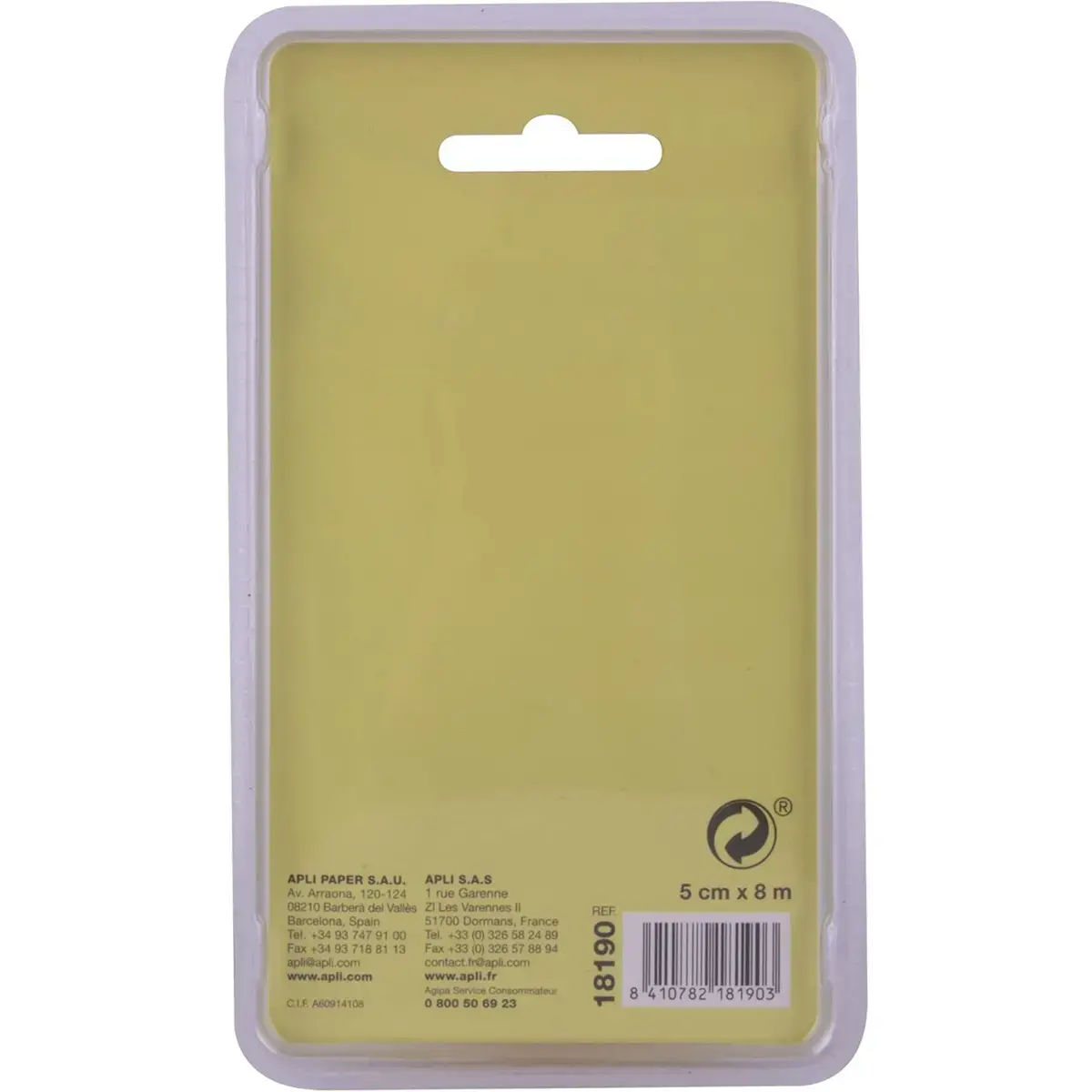 Dévidoir de notes - Rouleau de 10 m x 6 cm - Jaune