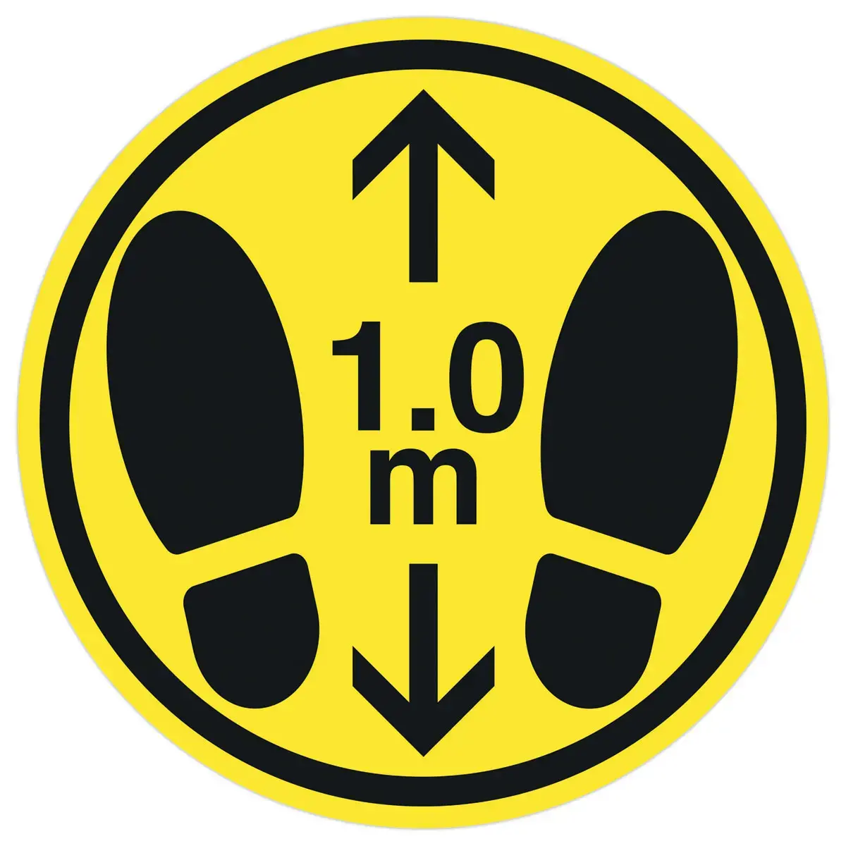 2 Adh&eacute;sifs de pr&eacute;vention sol jaune, diam&egrave;tre 35 cm 