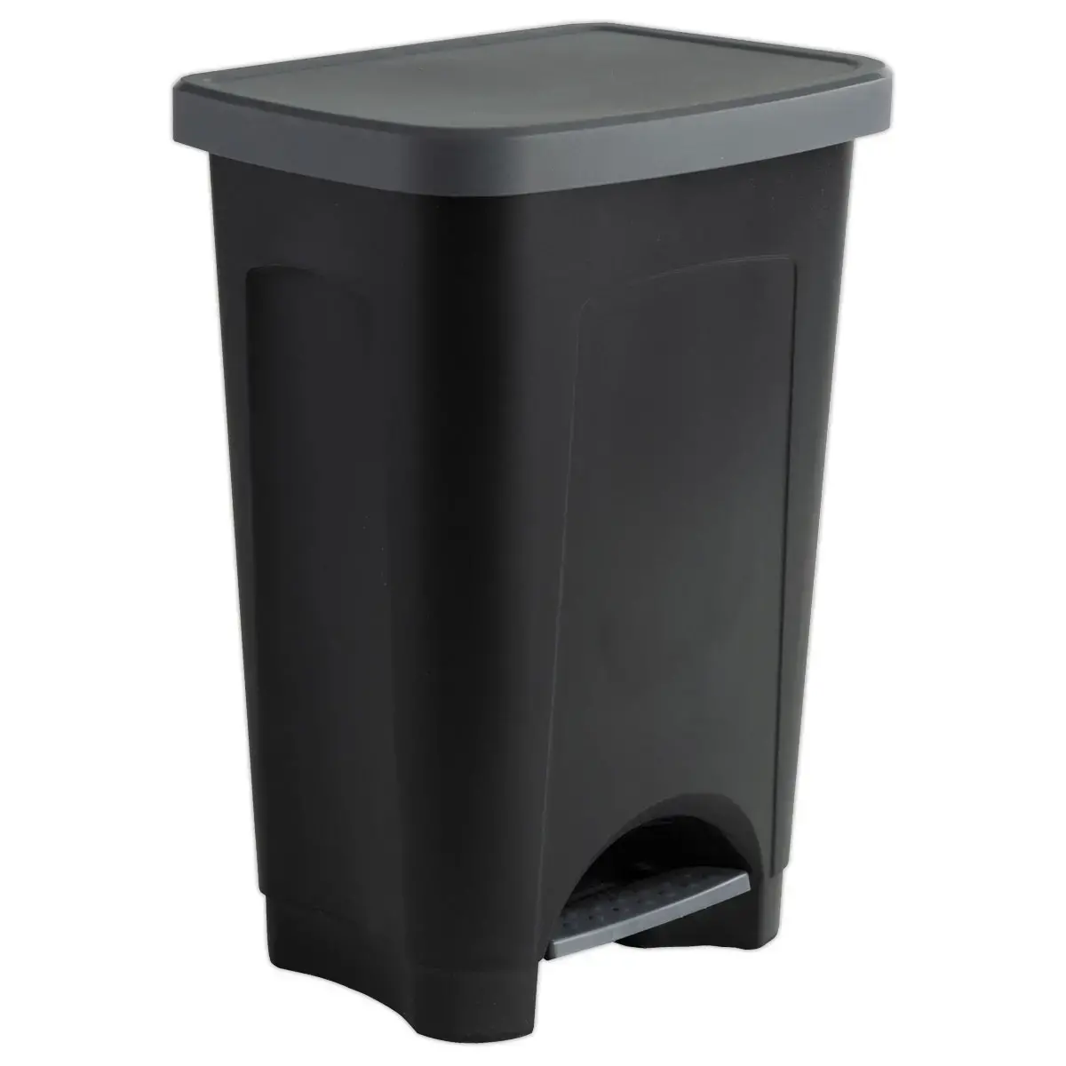 Poubelle Step noir anthracite - 50L
