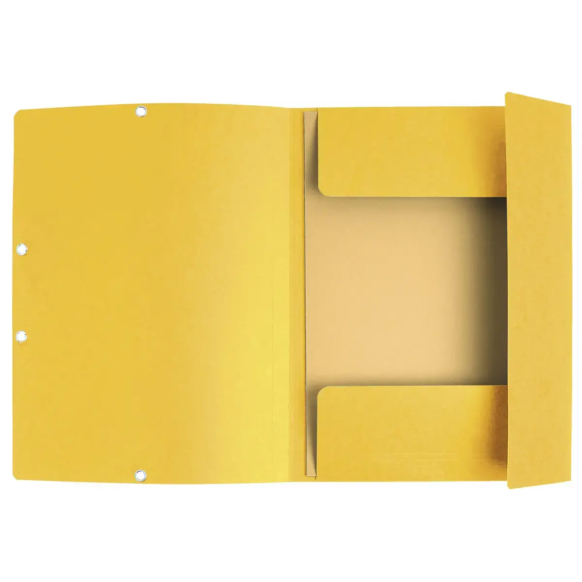 Chemise 3 rabats &agrave; &eacute;lastiques carte lustr&eacute;e - Jaune - EXACOMPTA 