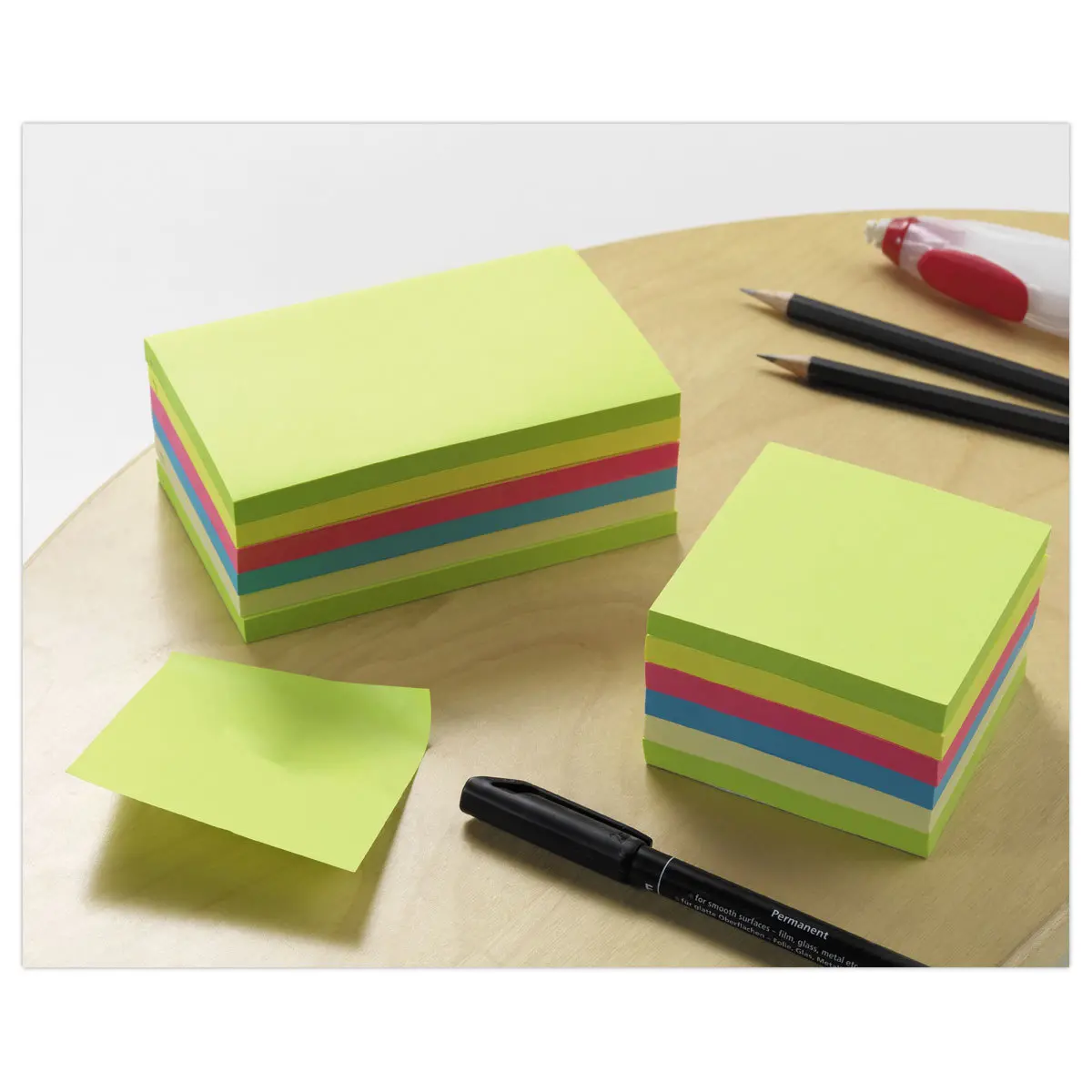 6 Blocs notes repositionnables super adhésives - 7,6 x 7,6 cm - FIDUCIAL OFFICE SOLUTIONS
