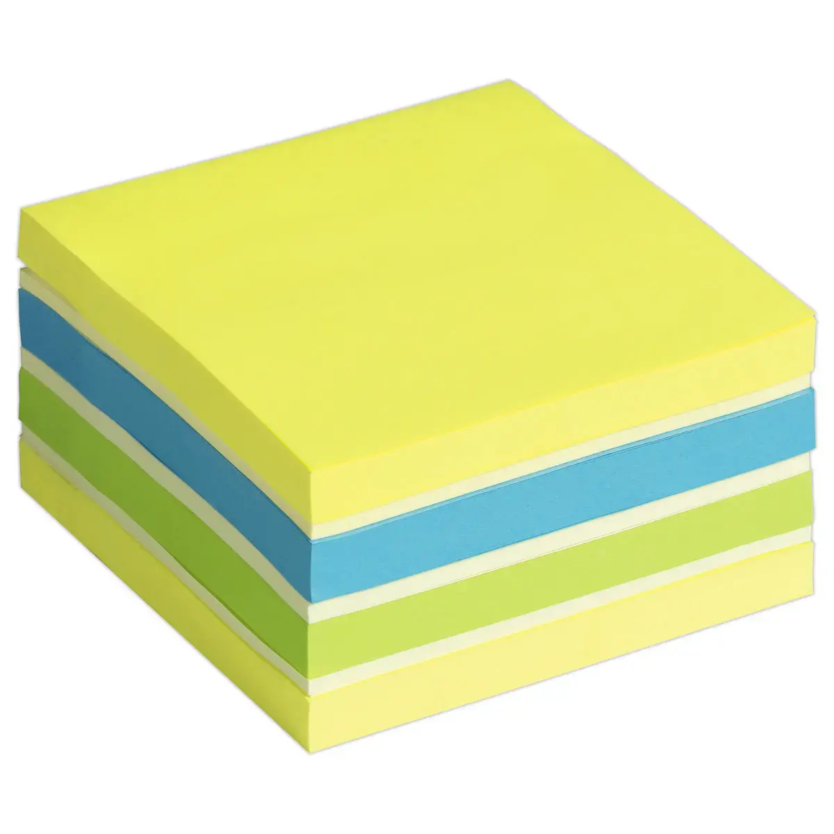 Bloc cube super adhésif - 76 x 76 mm - Coloris assortis