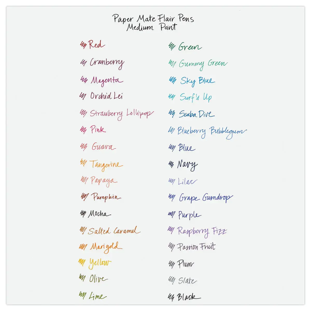 36 (30+6 offerts) Feutres Flair Original - bleu - PAPERMATE