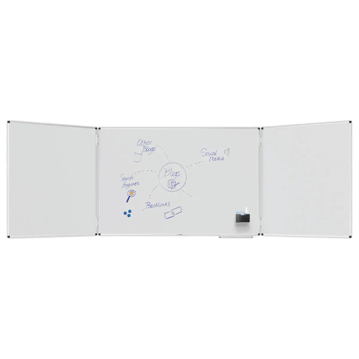 Tableau blanc magnétique - Triptyque - LEGAMASTER