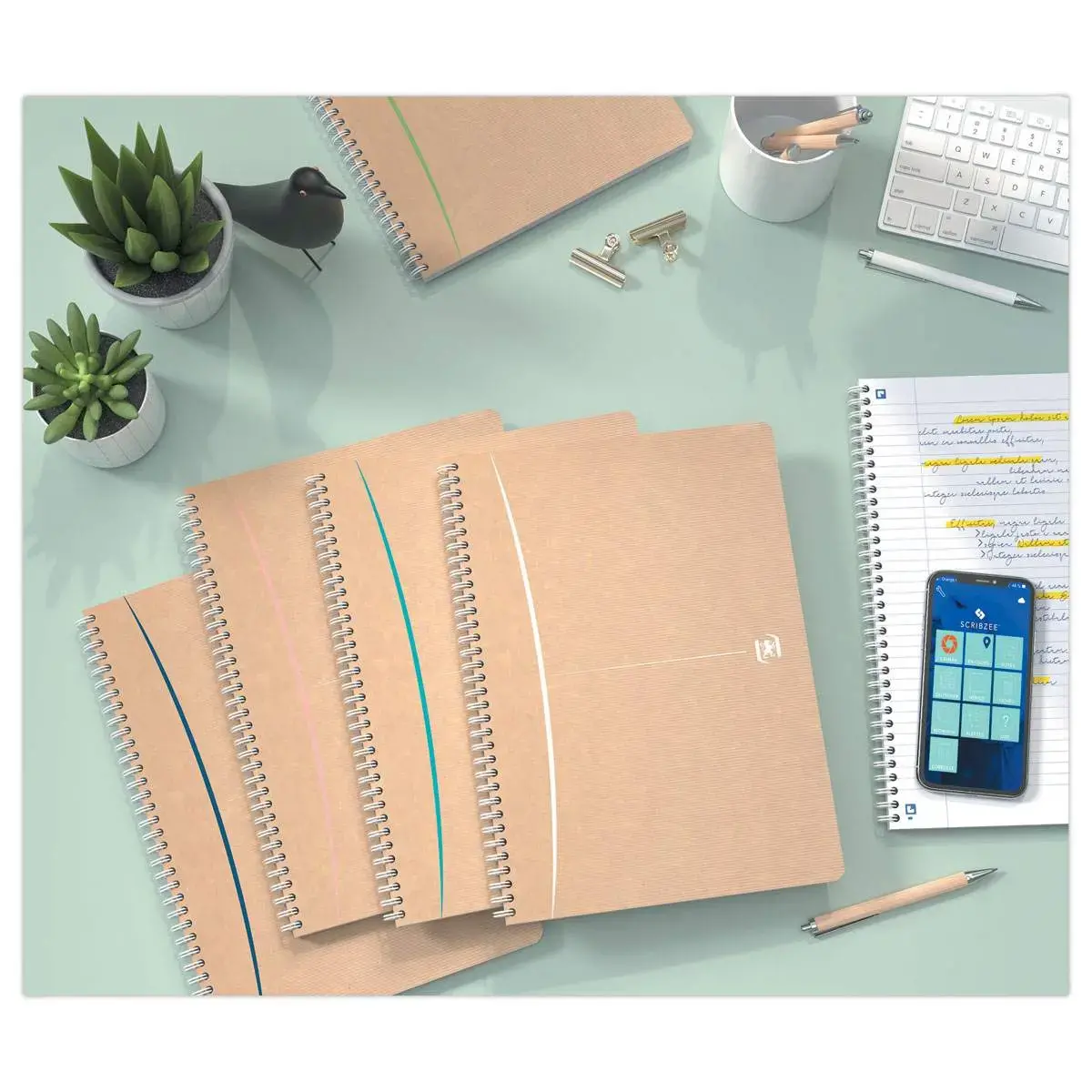 Cahier spirale A5 Touareg - 5x5 - 100 pages - OXFORD