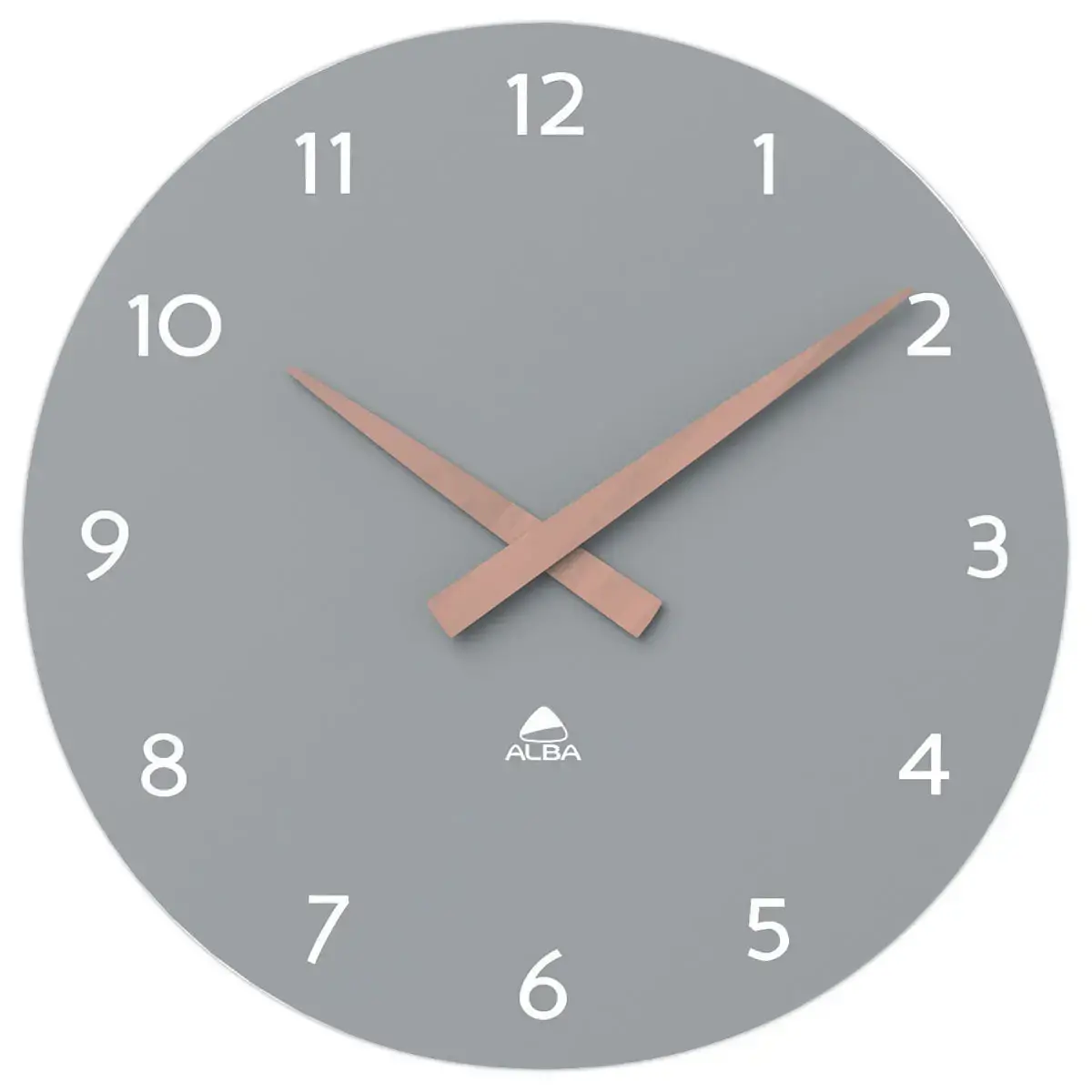 Horloge murale milena grise 30 cm cadran bois 