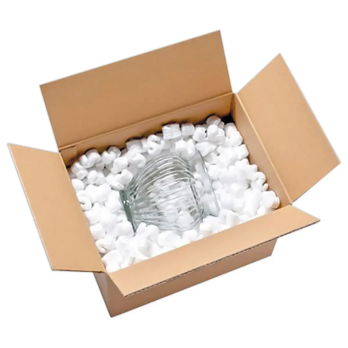 Carton de particules de calage en polystyrene bio 125 l 
