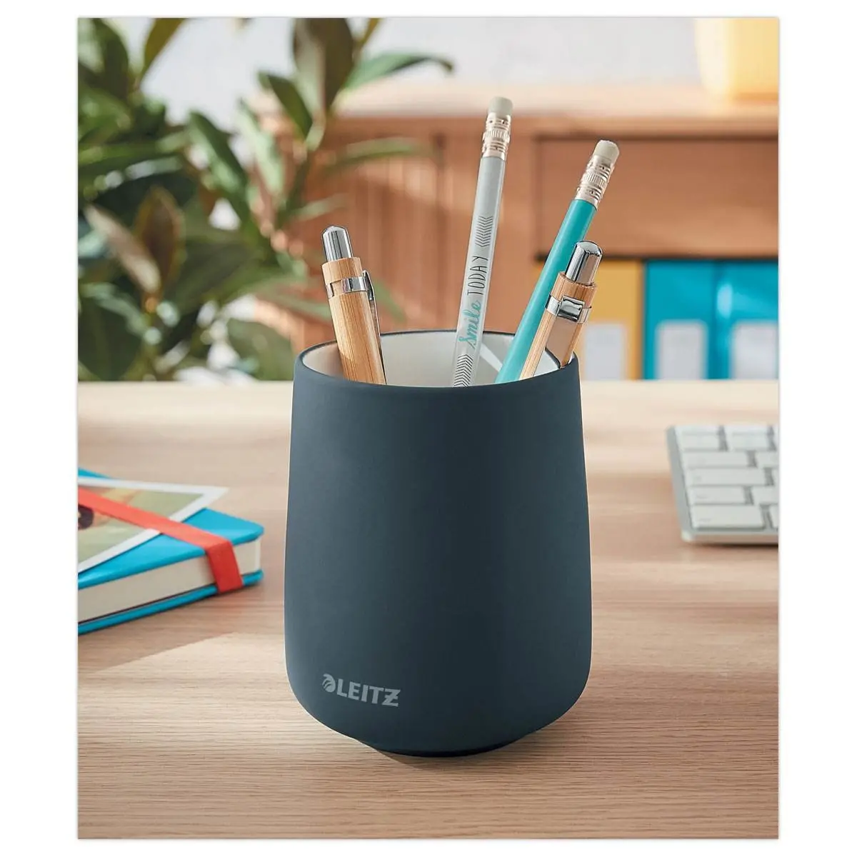 Pot &agrave; crayon Cosy - Gris - LEITZ 