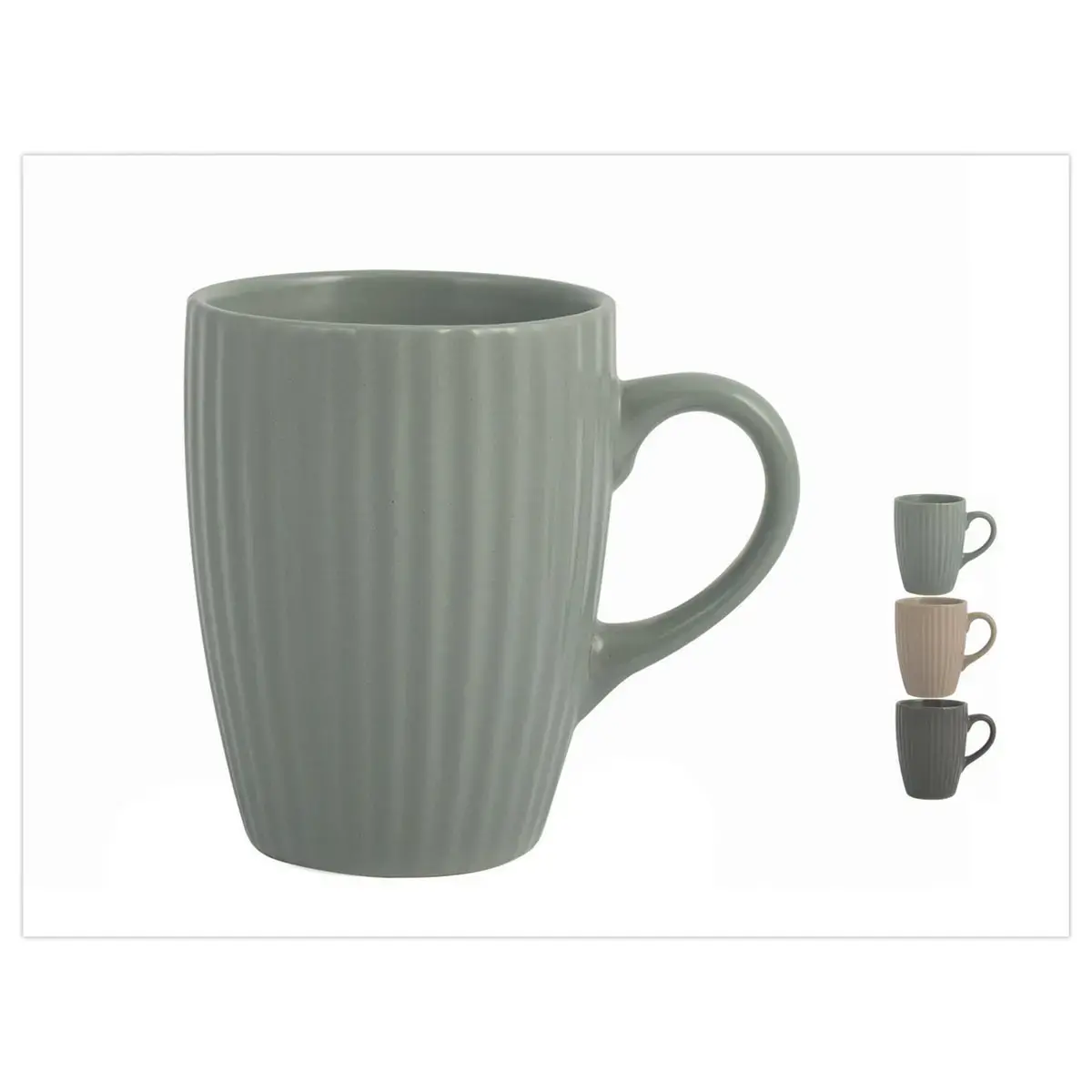 6 Mugs Country de 29,5 cl en porcelaine assortis