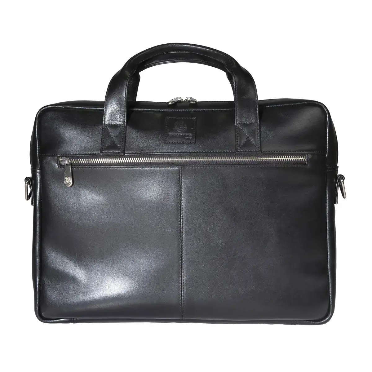 Sacoche ordinateur Exactive en cuir noir 15.6"