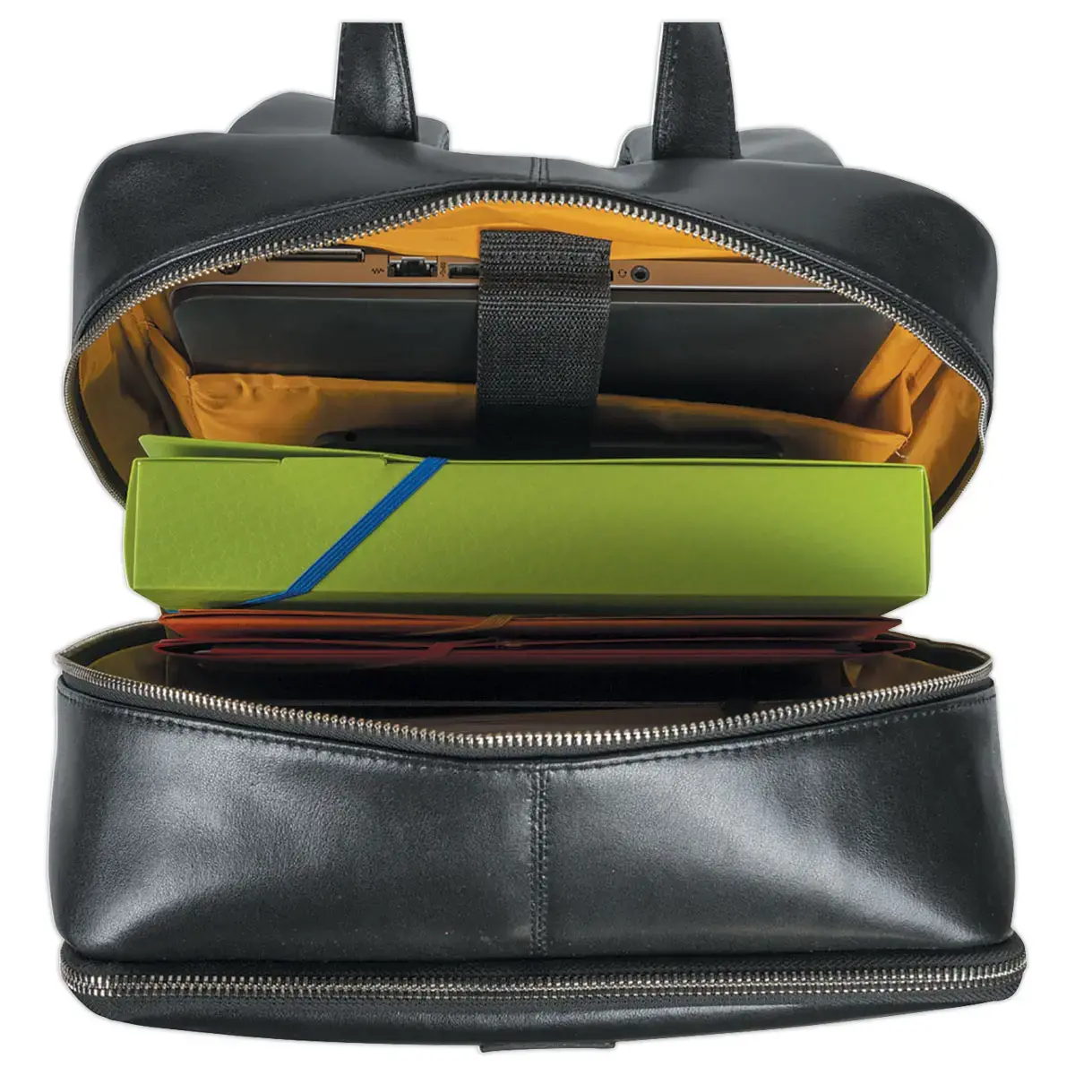 Sac à dos pour ordinateur 15.6" Exactive en cuir noir