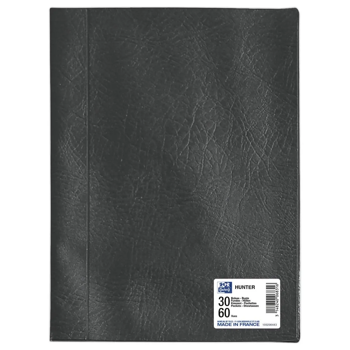 Protège-documents - Hunter - 30 pochettes - noir - OXFORD