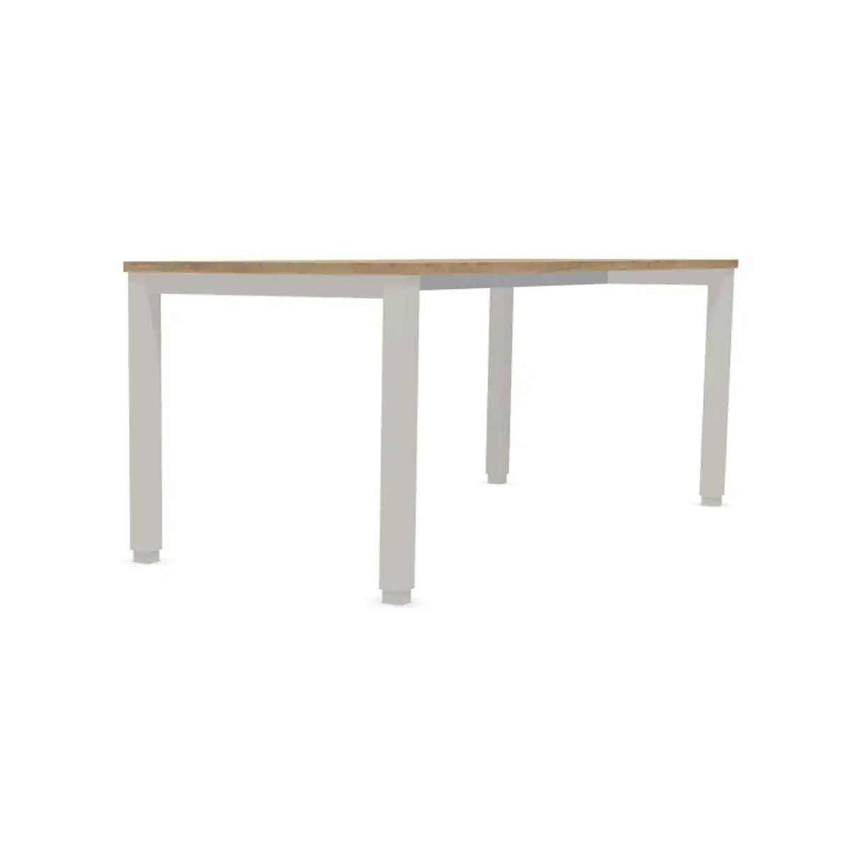 Bureau 180 x 80 ch&ecirc;ne vein&eacute; - pieds  aluminium 