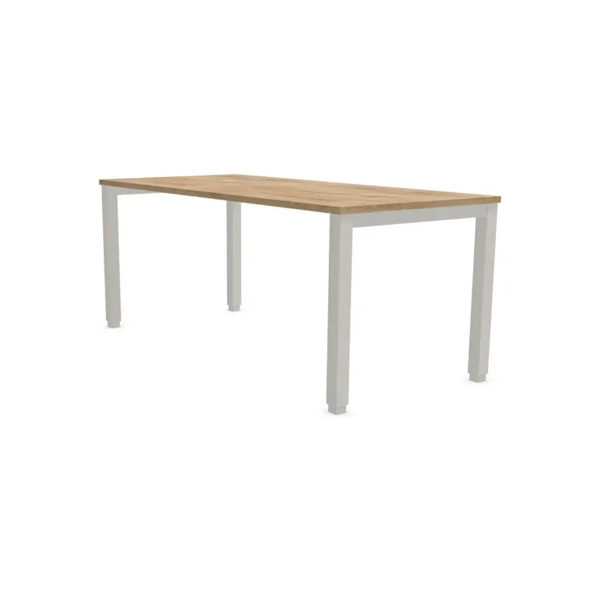 Bureau 180 x 80 ch&ecirc;ne vein&eacute; - pieds  aluminium 