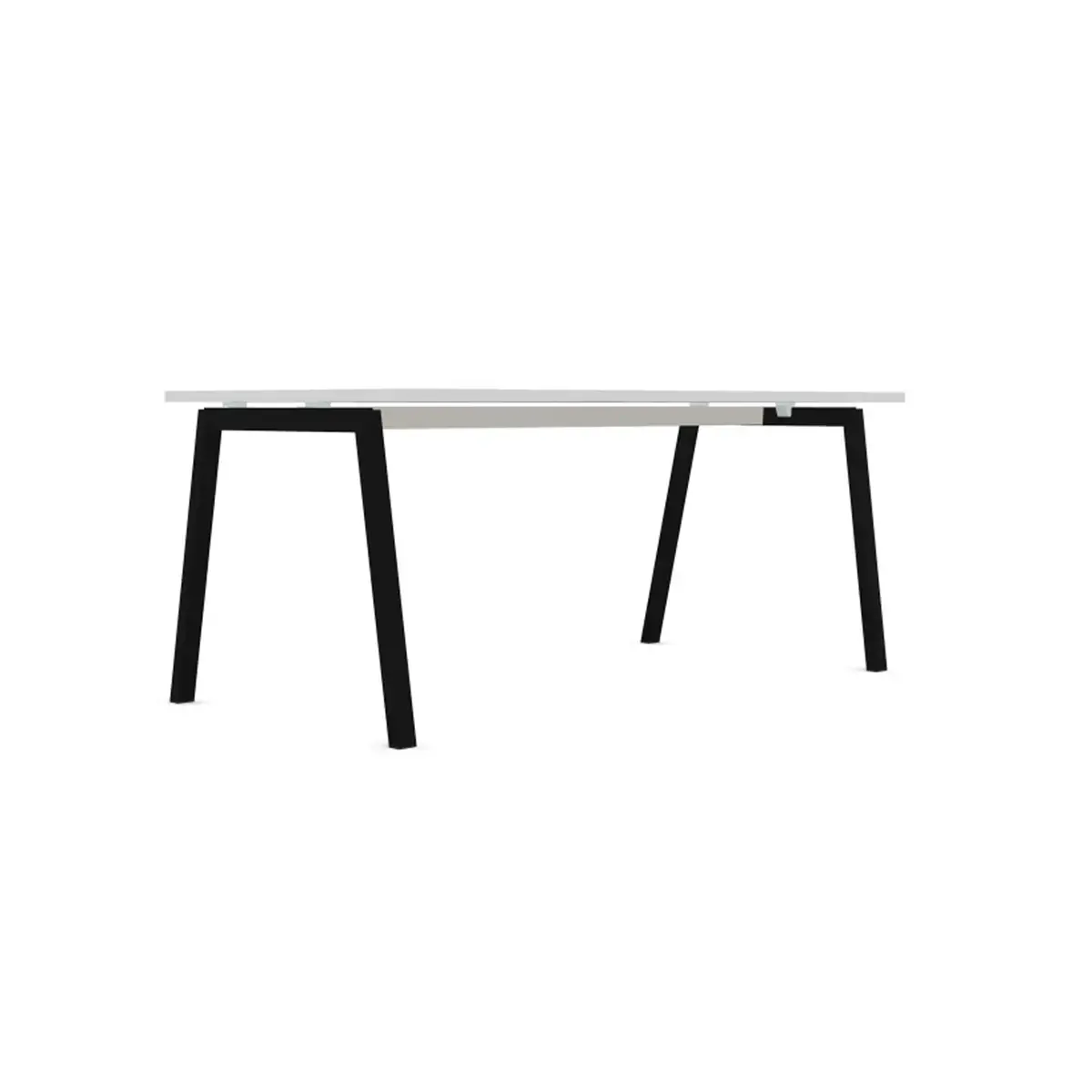 Bureau rectangulaire 180x80 Blanc / piét. anthracite BANGKOK