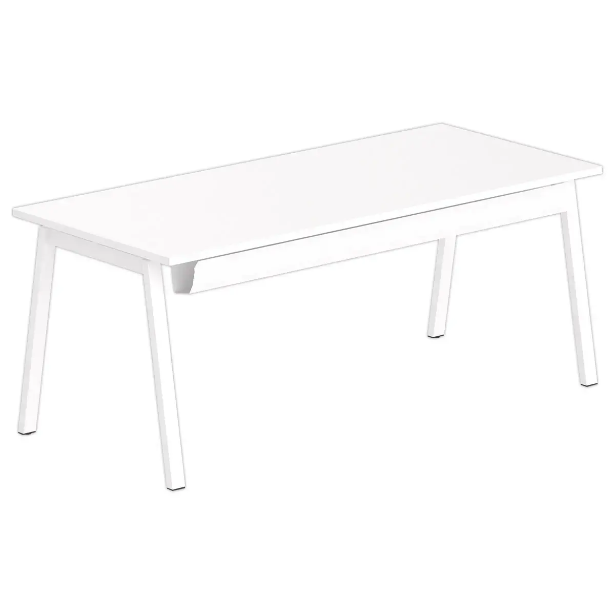 Bureau rectangulaire 180x80 Blanc / piét. Blanc BANGKOK