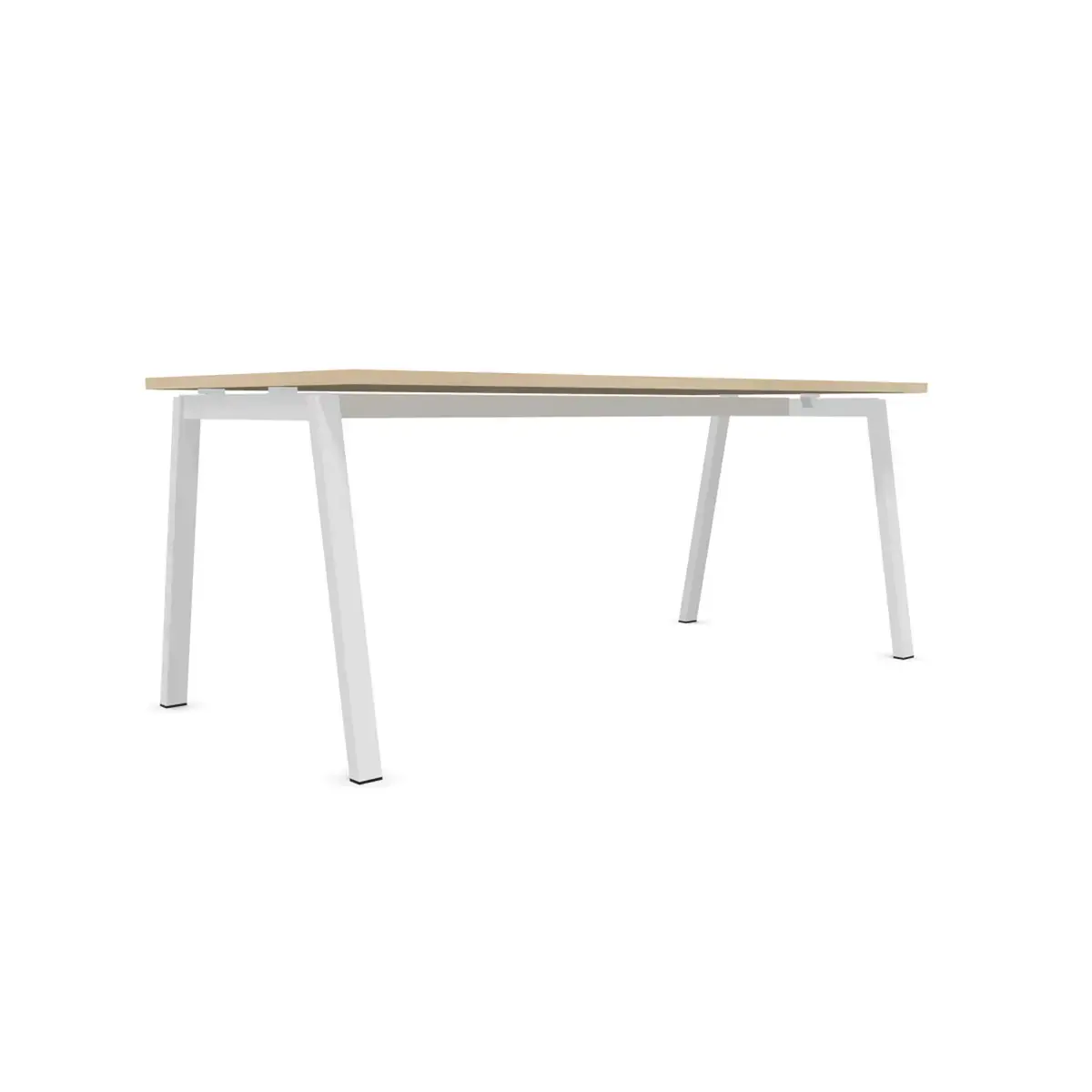 Bureau rectangulaire 180x80 Acacia Clair / piét. blanc BANGKOK