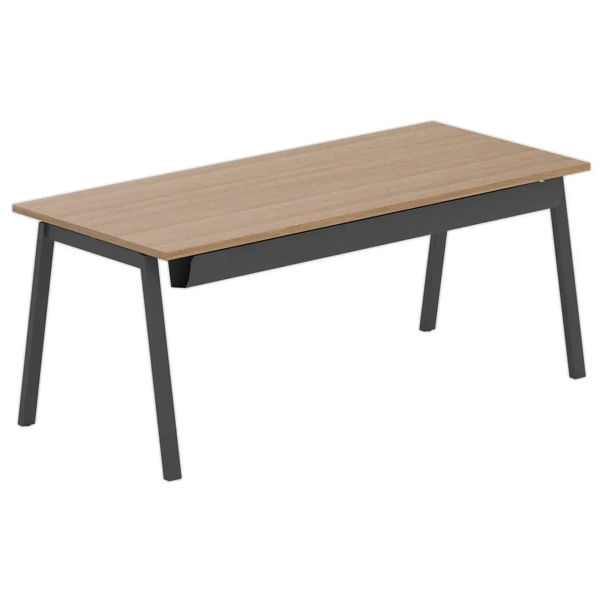 Bureau rectangulaire 180x80 Noyer / pi&eacute;t. Anthracite BANGKOK 