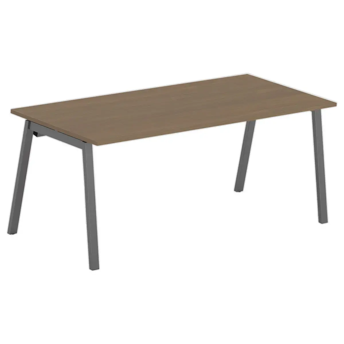 Bureau rectangulaire 180x80 Noyer / pi&eacute;t. Anthracite BANGKOK 