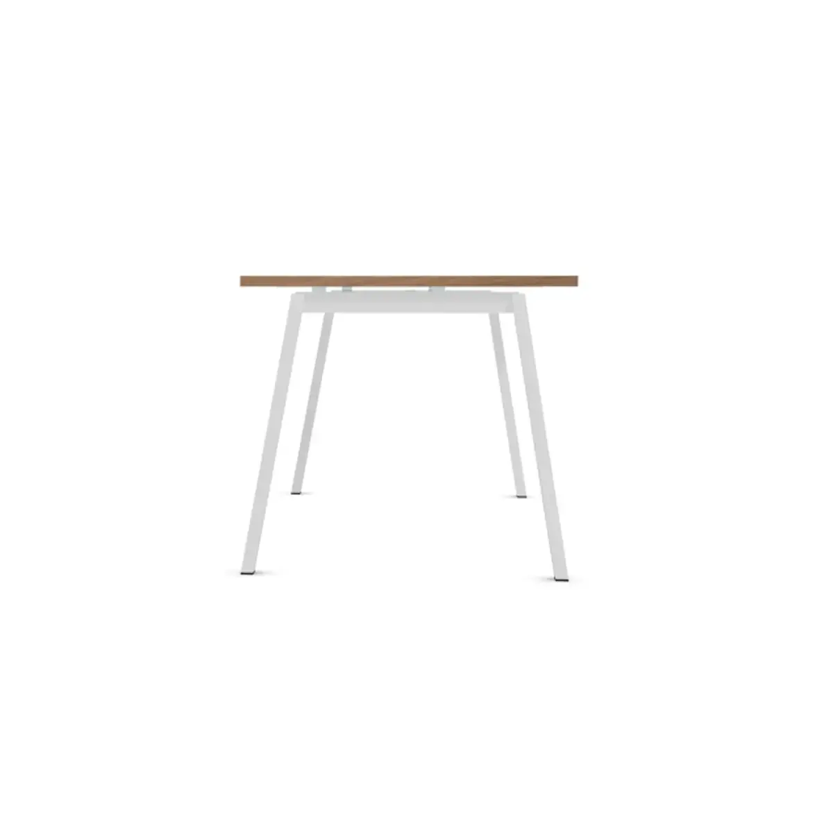 Bureau rectangulaire 180x80 Noyer / pi&eacute;t. Blanc BANGKOK 