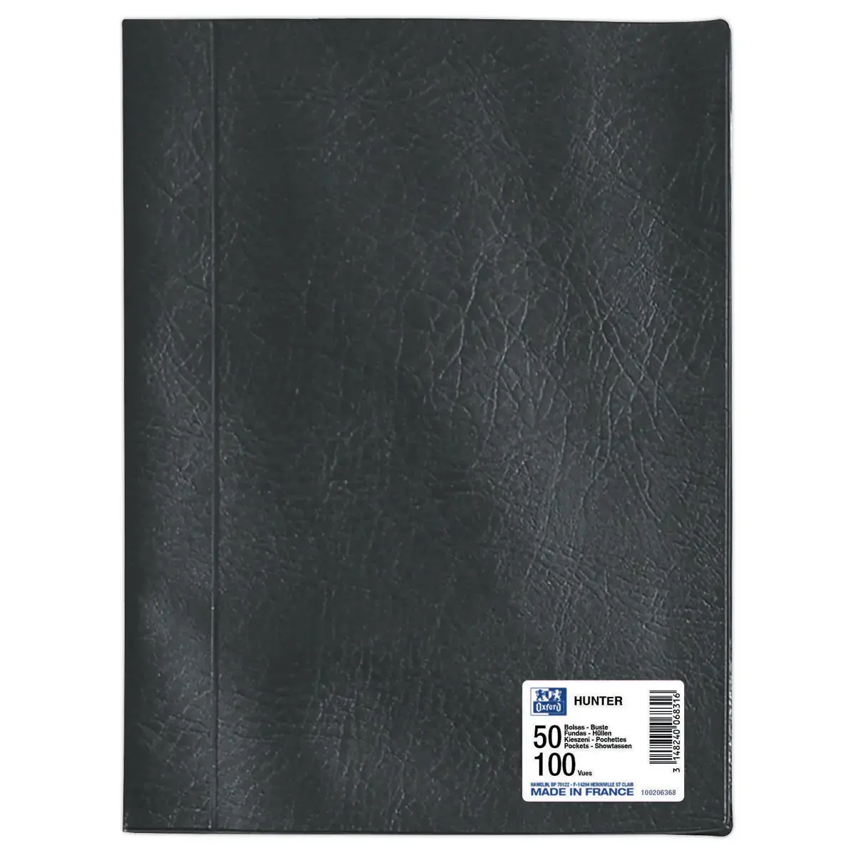 Protège-documents - Hunter - 50 pochettes - noir - OXFORD