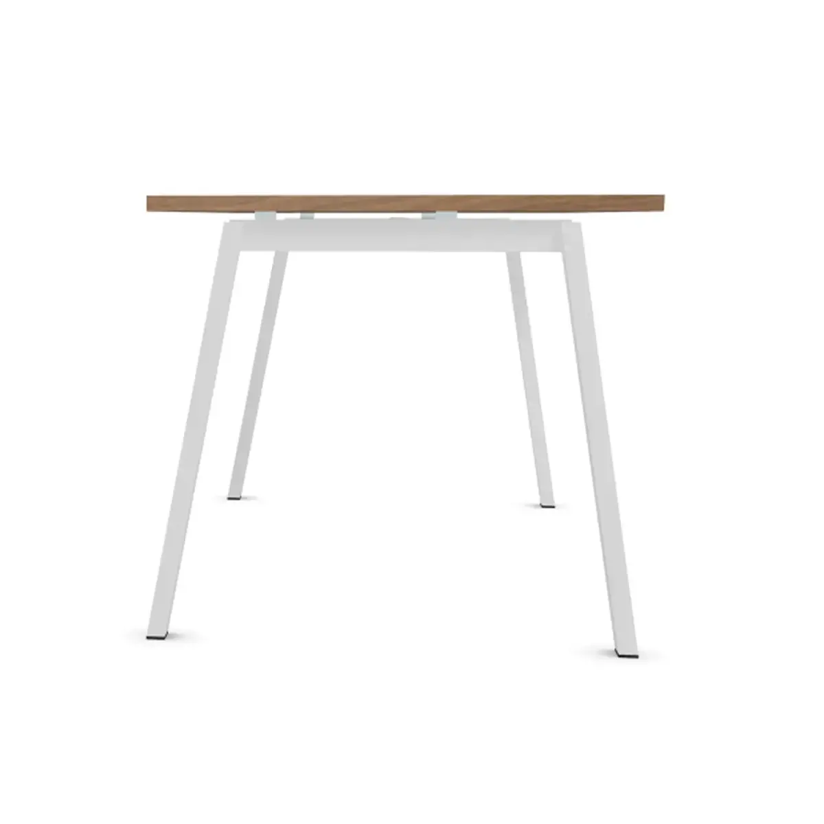 Bureau rectangulaire 160x80 Noyer / pi&eacute;t. Blanc BANGKOK 