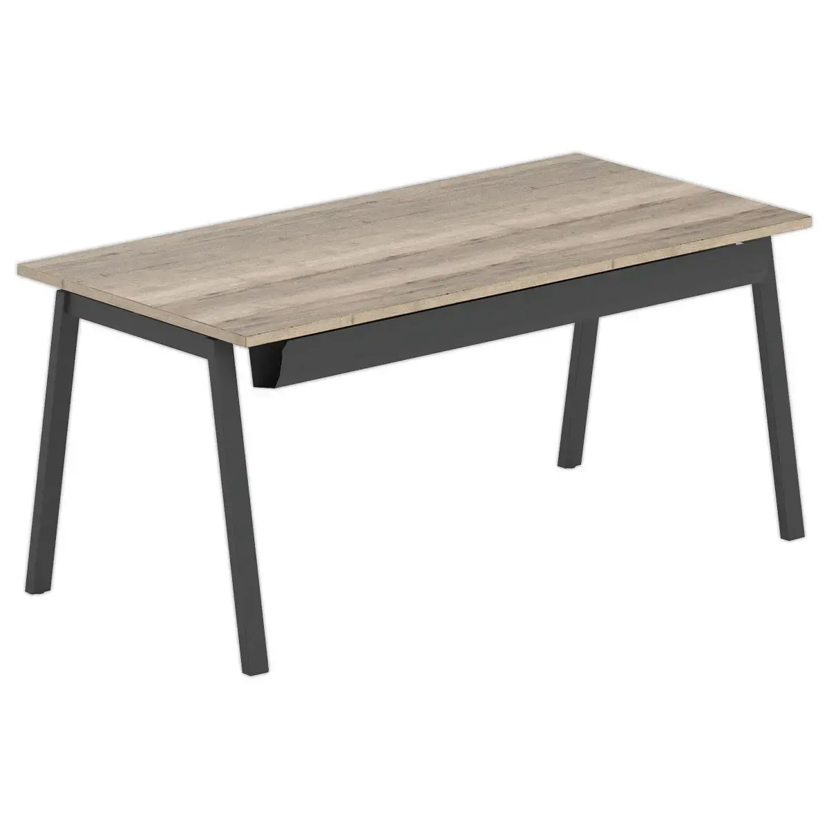 Bureau rectangulaire 160x80 Chêne veiné / piét. Anthracite BANGKOK