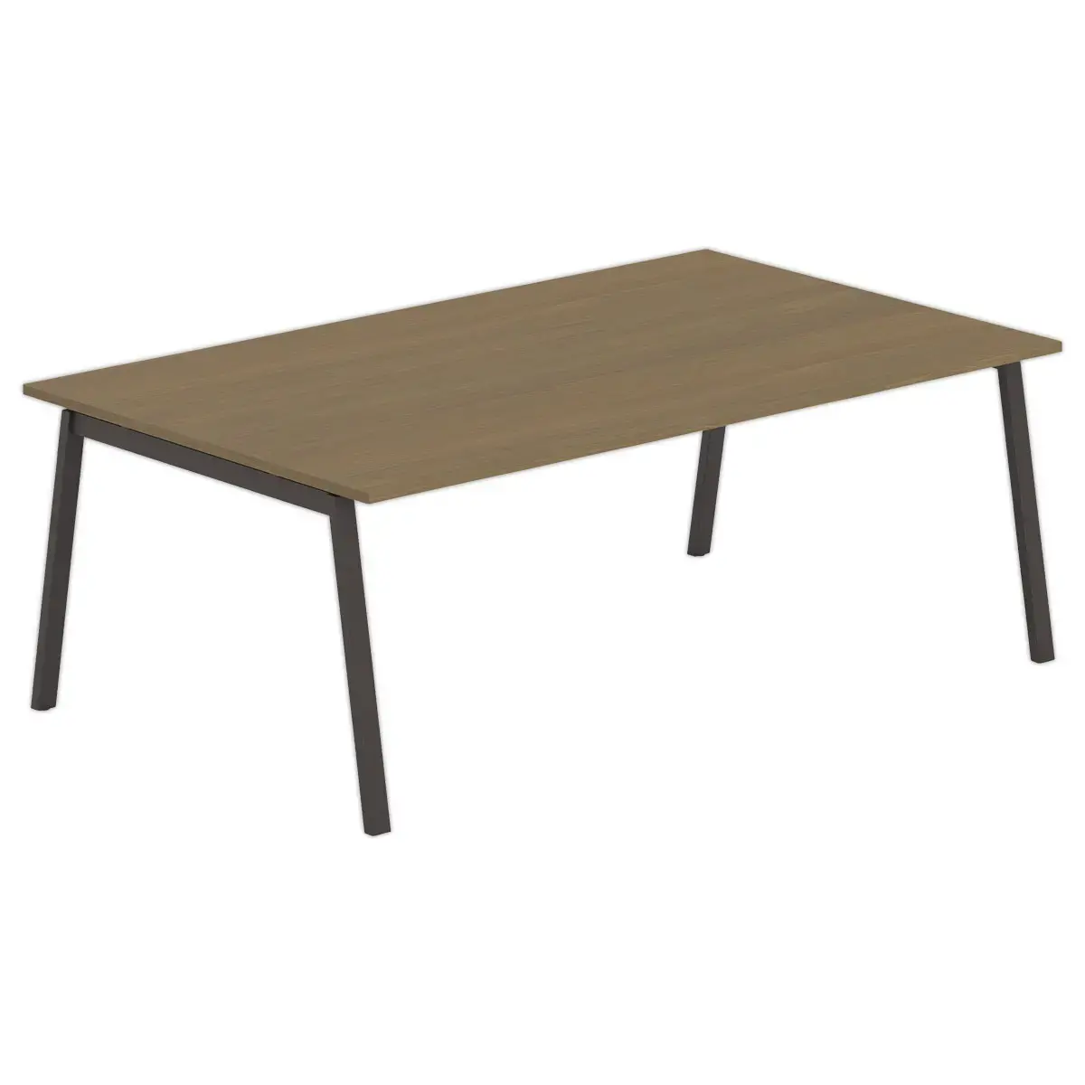 Table rectangulaire 200x120 Noyer / Piét.Anthracite