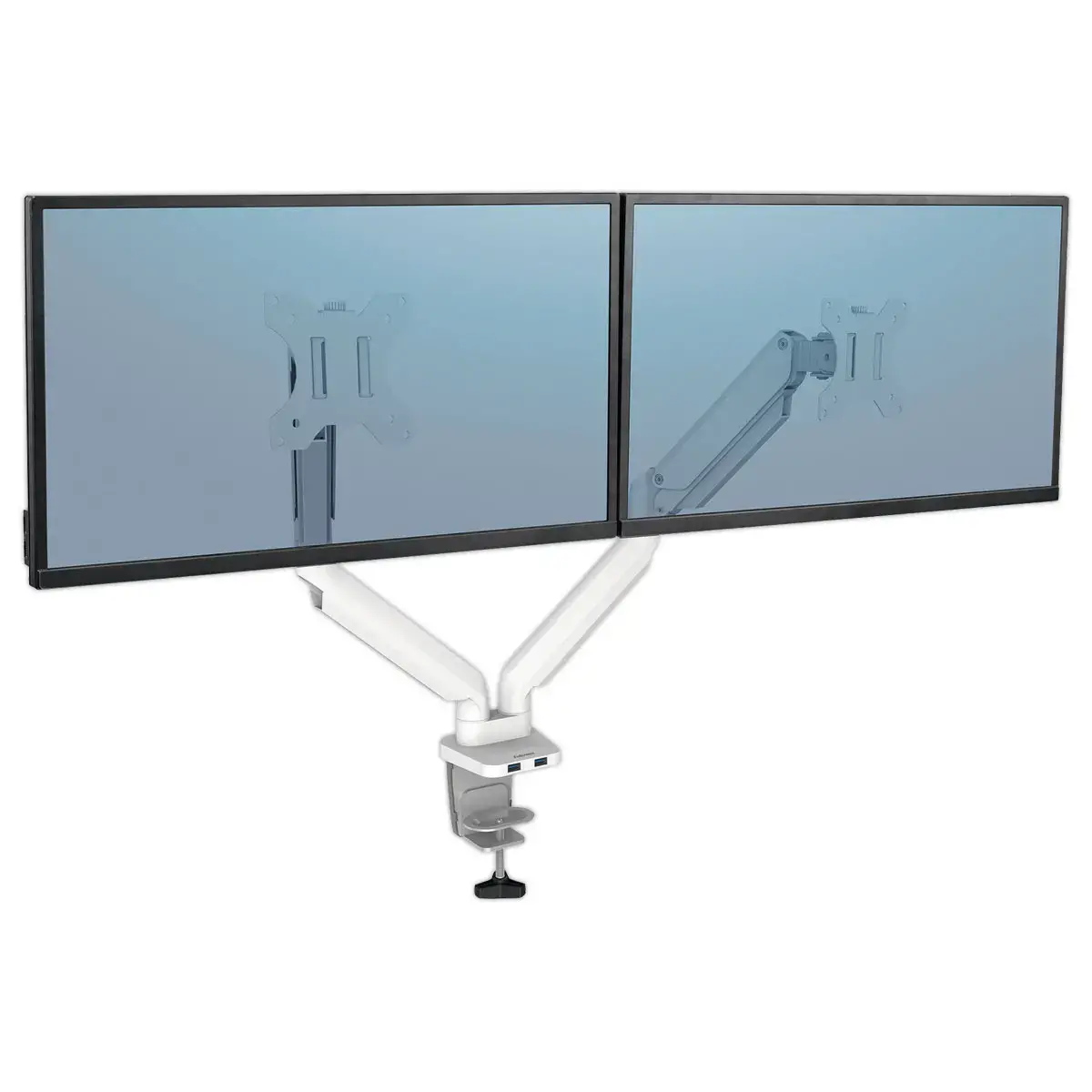 Bras porte-écrans double Platinum Series - Blanc - FELLOWES