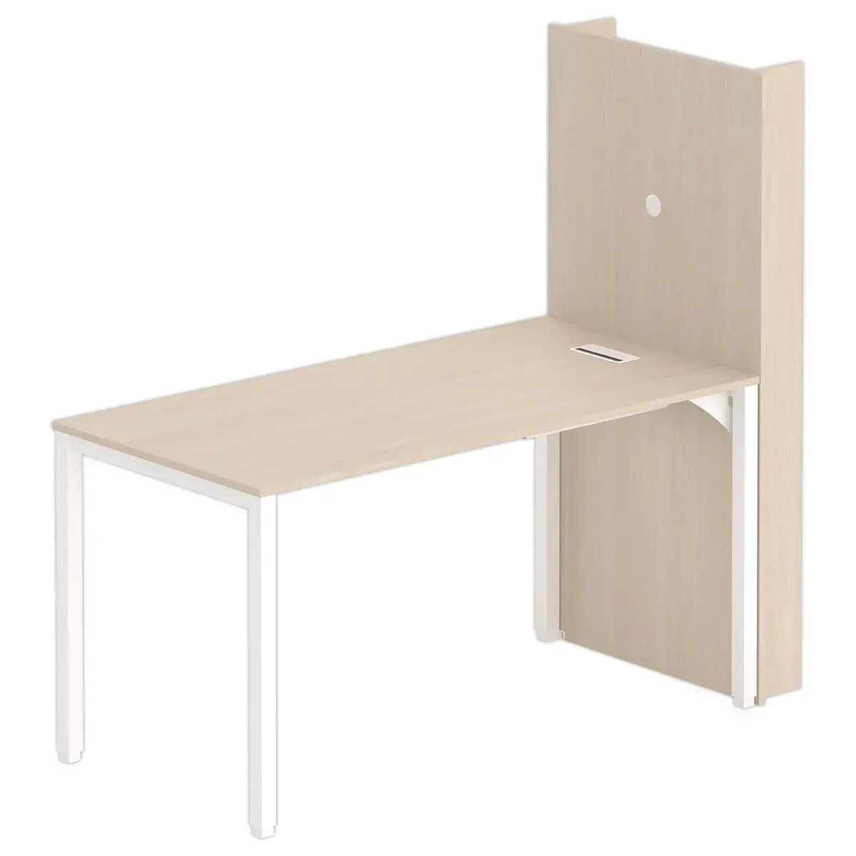 Table Multimédia 200 x 100 cm acacia /blanc
