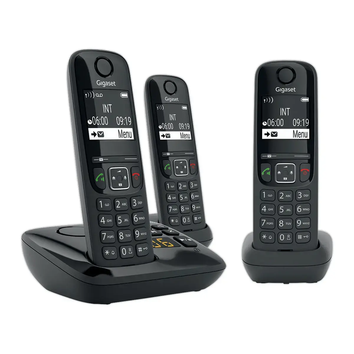 3 Trio t&eacute;l&eacute;phones sans fil Gigaset AS690A avec r&eacute;pondeur 