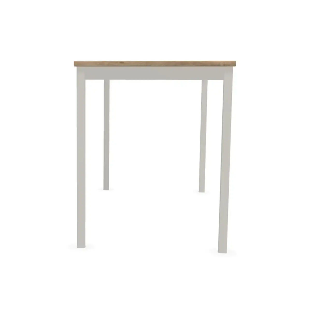 Table modulaire rectangulaire 120 x 60 chêne veiné / alu