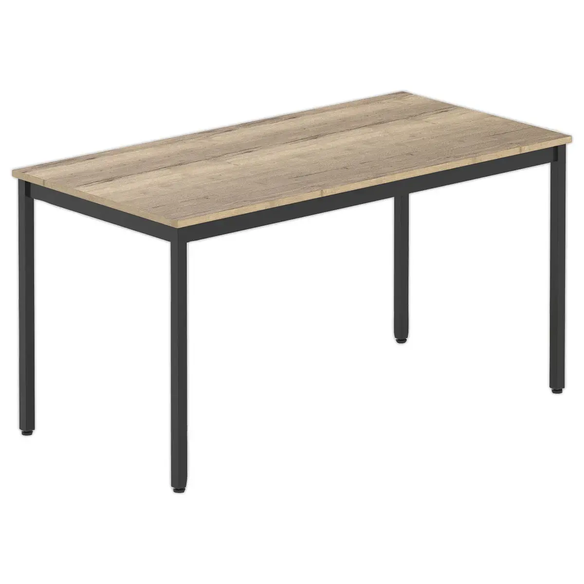 Table modulaire rectangulaire 140 x 70ch&ecirc;ne vein&eacute; / noir 