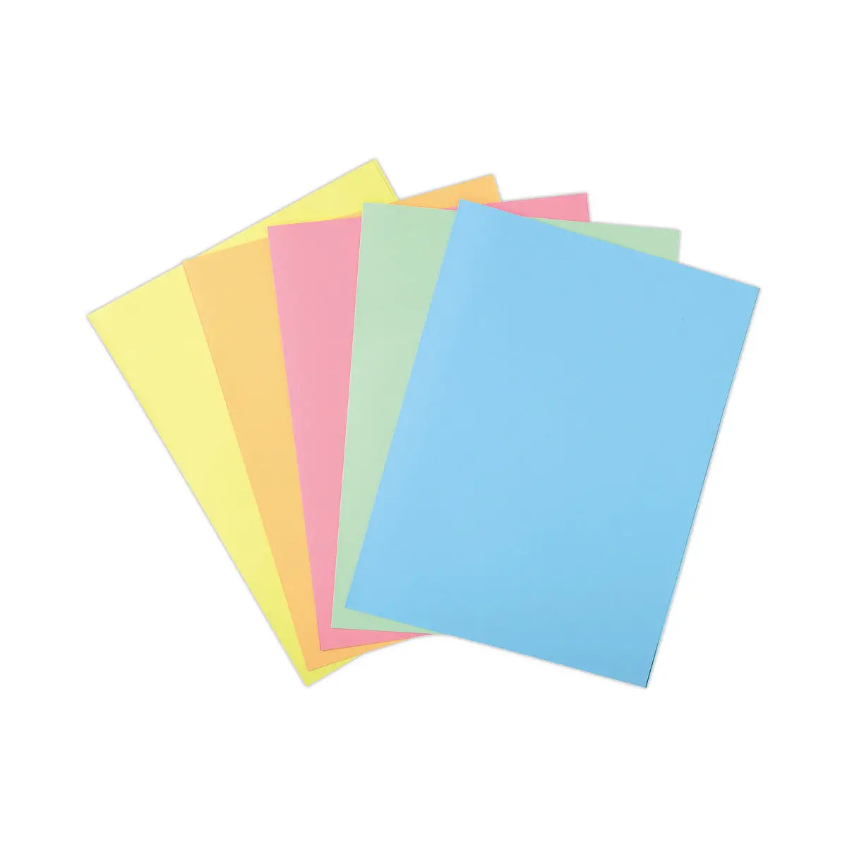 100 Chemises 1 rabat 160 g carte qualité supérieure PEFC - couleurs pastel