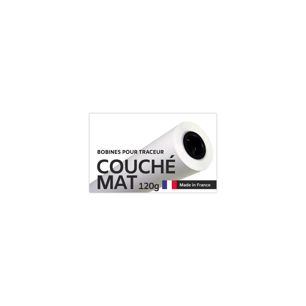 Rouleau de papier couch&eacute; mat  0,914  X45 m - 120g 